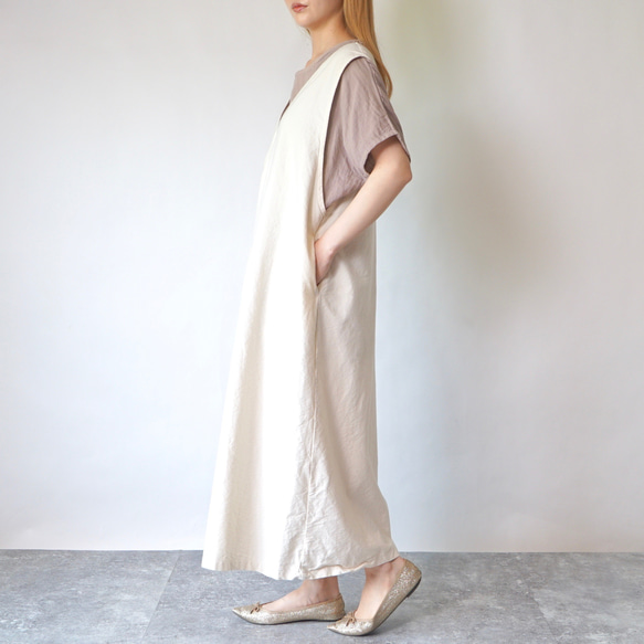 【福袋】寬鬆紗布T卹/粉米色+毛衣裙/本色 第2張的照片