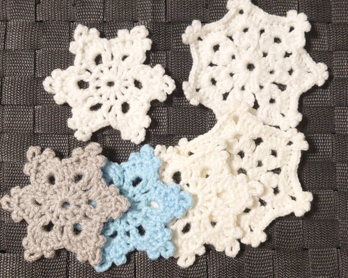 雪の結晶 アクリルたわし エコたわし コースター アクリルタワシ