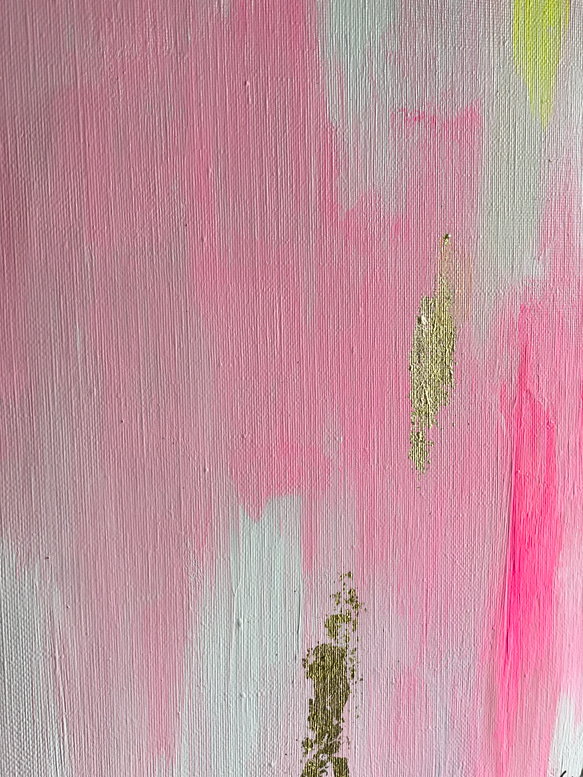 FUZZY 1°/ モダンアート インテリア アートパネル キャンバス 絵画 おしゃれ 抽象画 原画 シンプル ピンク 6枚目の画像