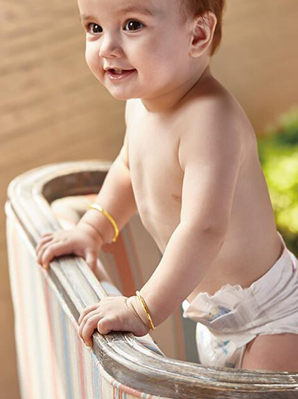 赤ちゃんの腕輪 (高い人気) ブレスレット 『品質保証」24 K金