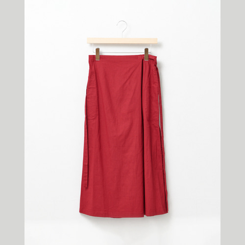 SALE】bighug バリコットンチューブスカート○マルーンムジ ロング  