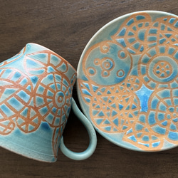 コーヒーカップ　ソーサー付き　陶器 1枚目の画像