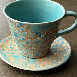 コーヒーカップ　ソーサー付き　陶器 3枚目の画像