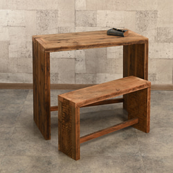 古材（杉材）で作ったテーブル・ベンチのセット　 1枚目の画像