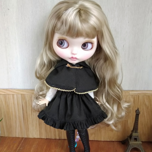 660.※黒のケープ※ブライスアウトフィット※1/6ドール その他人形 kinoko 
