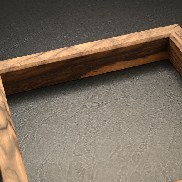 古材で作った 炉縁（ろぶち）　木材：黒柿 ろぶち 炉縁 です