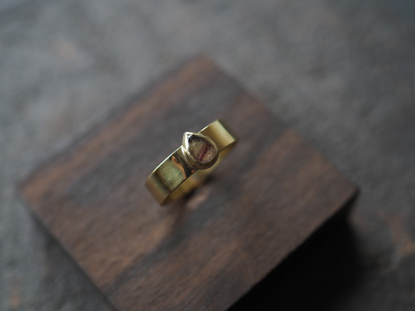 tourmaline brass ring (keiu) 3枚目の画像