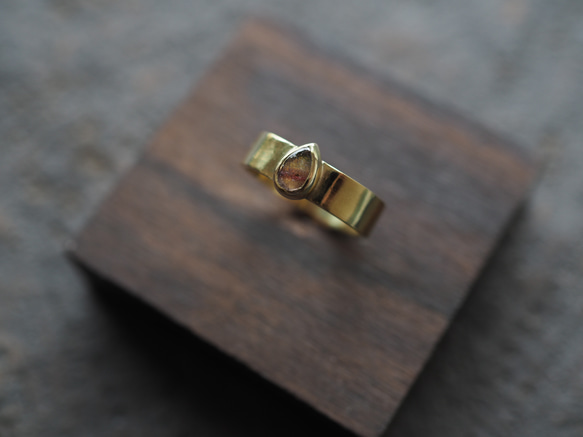 tourmaline brass ring (keiu) 2枚目の画像