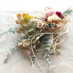 MAKO 壁掛けオブジェ　アンティーク　ベージュとホワイトのスワッグ MAKO様専用 壁掛けオブジェ アンティーク ベージュとホワイトの