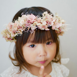 ［Baby&Kids］花かんむり　誕生日　女の子　ドライフラワー　ベビークラウン　髪飾り　ヘアアクセ 4枚目の画像