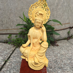 極上品 木彫仏像 切金 布袋様 七福神 細工精彫 置物 仏教工芸品