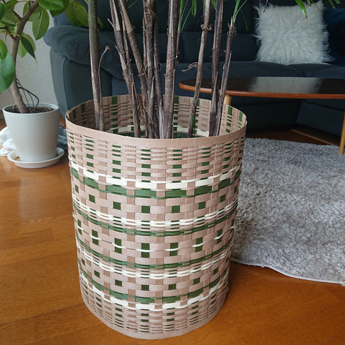 大型 巻き巻き鉢カバー 《1点限り》 その他インテリア雑貨 Craft Aile