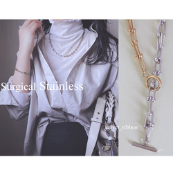 ガン太様　ネックレスページ☆ 316L 幅18mm 極太 メンズネックレス シルバー 喜平チェーン B系