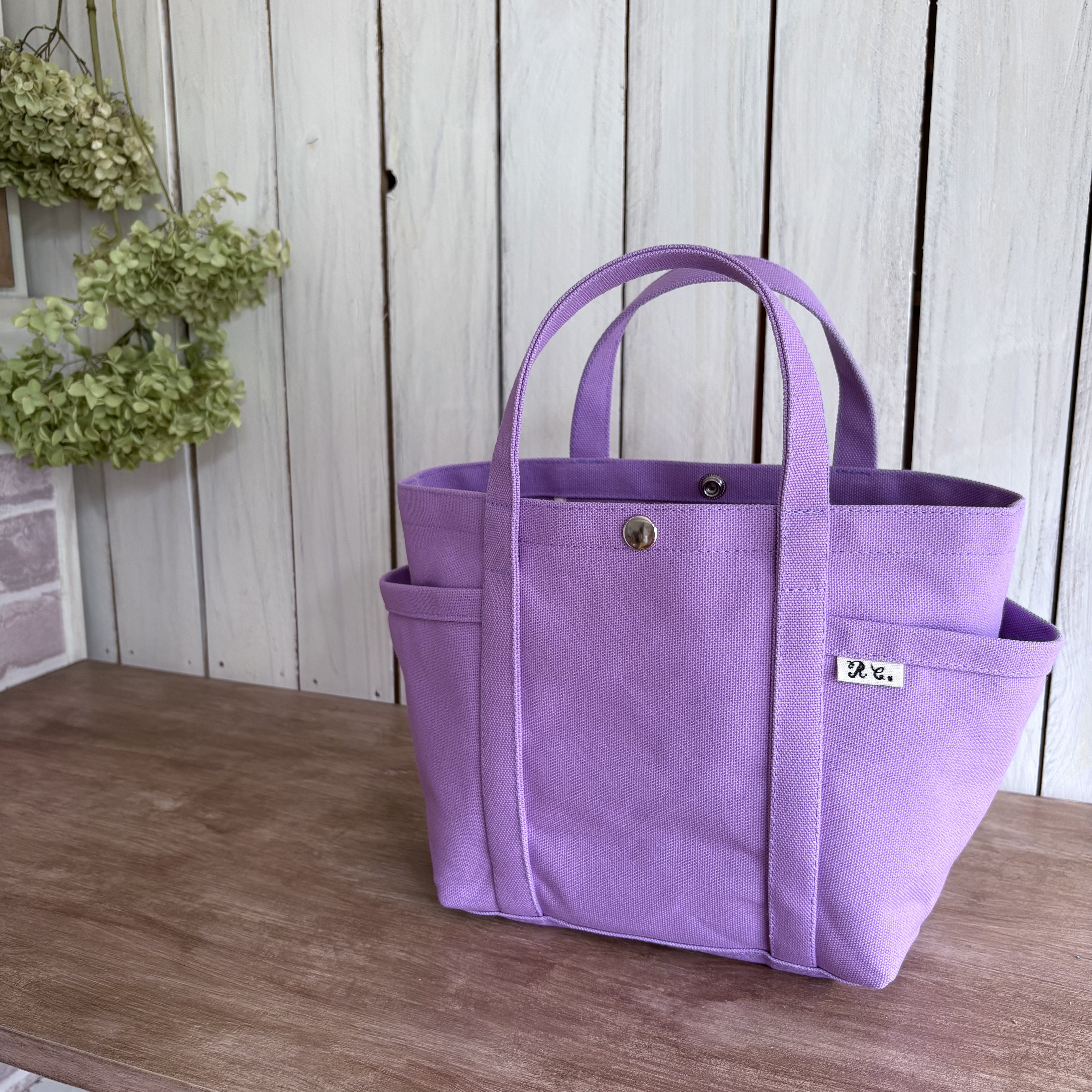 かわいい帆布トート S〈ラベンダー〉