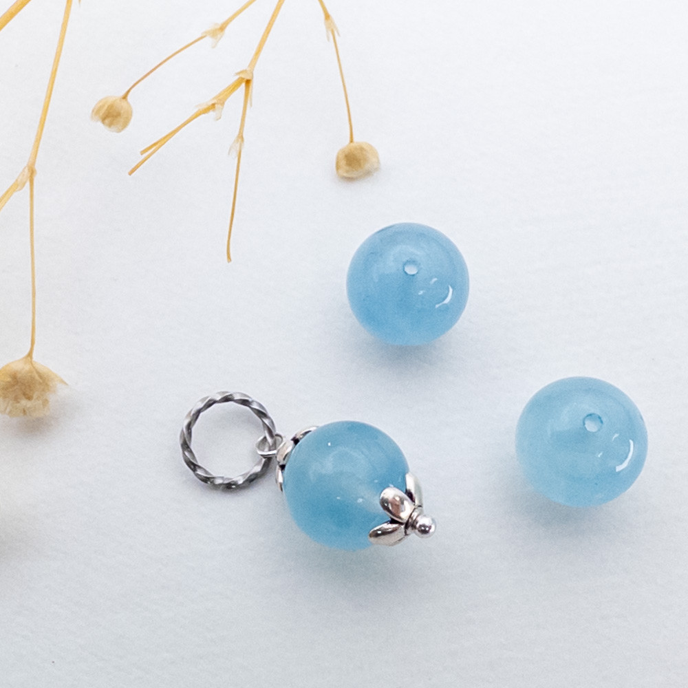 3月誕生石＞シルバーアクアマリンチャーム｜ネックレスチャーム