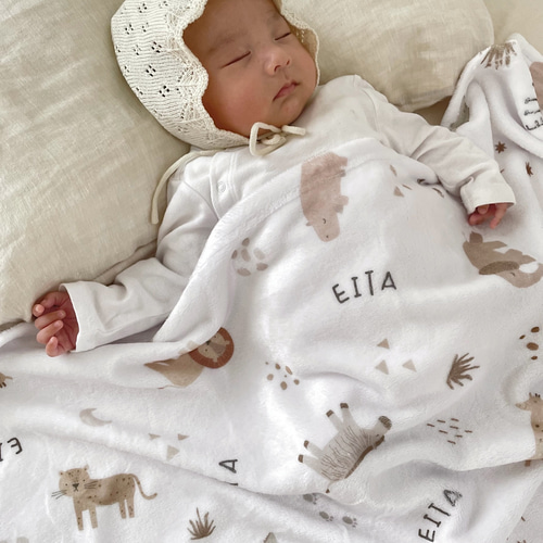 ブランケット〉little zoo | 動物 | 名入れ | 出産祝い 雑貨・その他