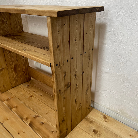 ゴミ箱の上を有効活用*ｈ60ｗ70ｄ26.7収納/キッチン棚/プリンター台/ラック　無垢材　シンプル ～＊～＊～＊～＊～