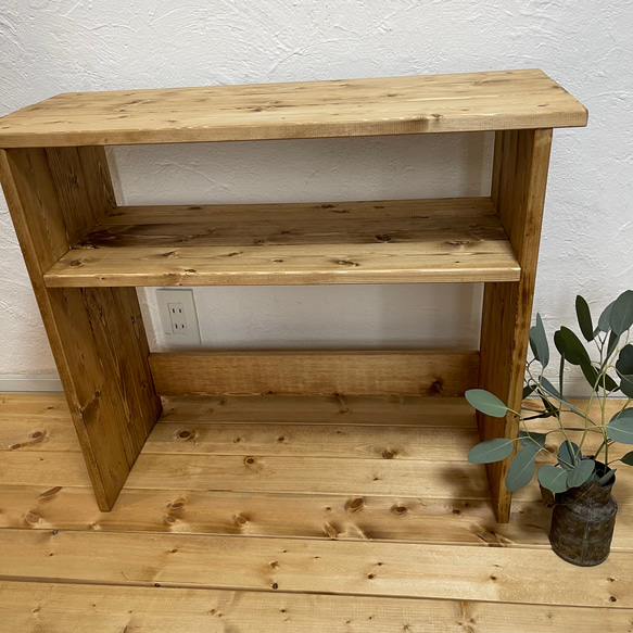 ゴミ箱の上を有効活用*ｈ60ｗ70ｄ26.7収納/キッチン棚/プリンター台/ラック　無垢材　シンプル ～＊～＊～＊～＊～