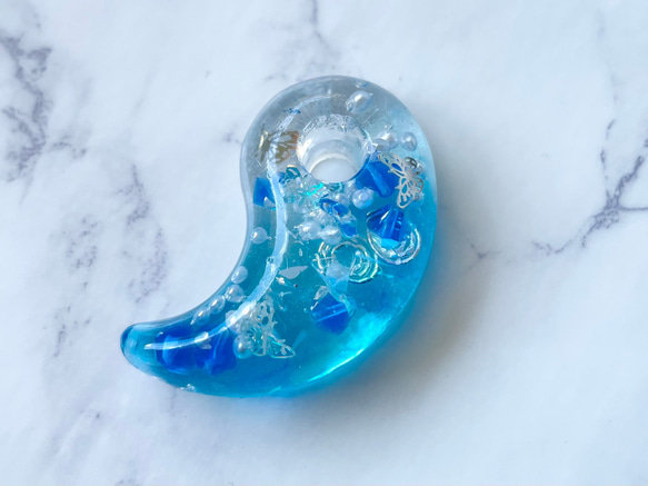 青の宝石⭐創作オリジナル勾玉 ネックレス・ペンダント Kokomi.ss 通販