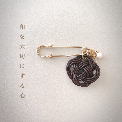 206 水引アクセサリー ブローチ 松結び new TOKYO MIZUHIKI Original