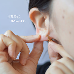 翡翠 ヒスイ《5月 誕生石》 mini ring ノンホールピアス 15枚目の画像