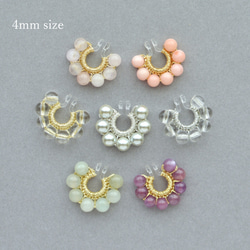 翡翠 ヒスイ《5月 誕生石》 mini ring ノンホールピアス 5枚目の画像