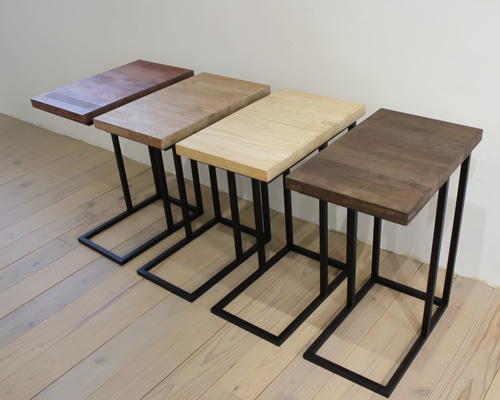 【ギャレットインテリア】◇サイドテーブル◇デザイナーズ◆マンゴー無垢×アイアン ギャレットインテリア】◇サイドテーブル◇デザイナーズ