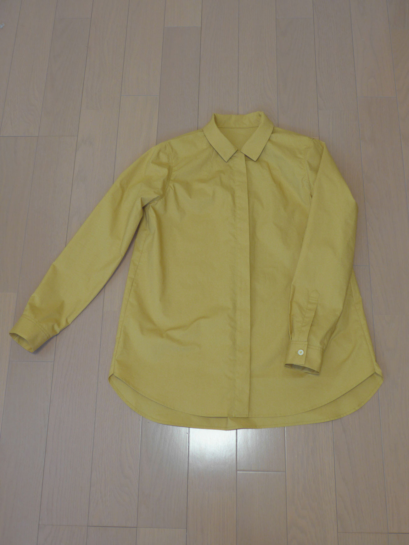 比翼シャツ　マスタード　受注生産