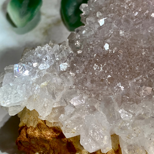 虹入り✨フラワー アメジスト ラフストーン 原石 クラスター その他