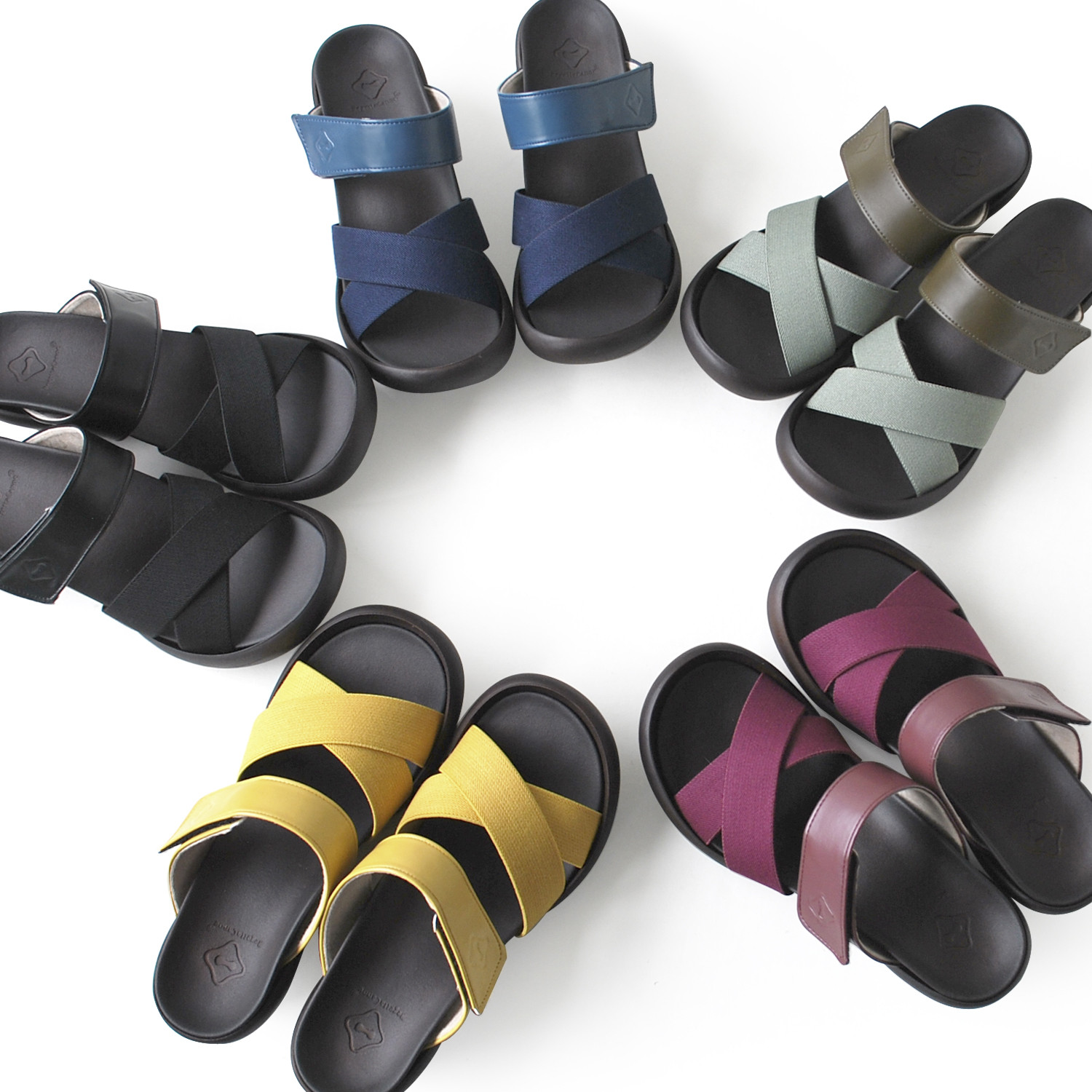 異素材ウェッジヒールサンダル クロスベルト RegettaCanoe -リゲッタカヌー- CJLW5524a