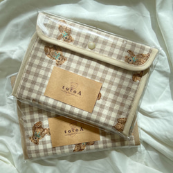 【新品】完売クマ柄♡ママバッグ&母子手帳セット くまチェック母子手帳ケース 母子手帳ケース totoa 通販