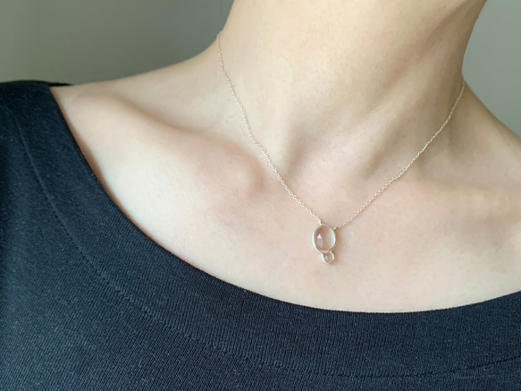 【Platinum/Quartz】Raindrop :  Necklace 第5張的照片