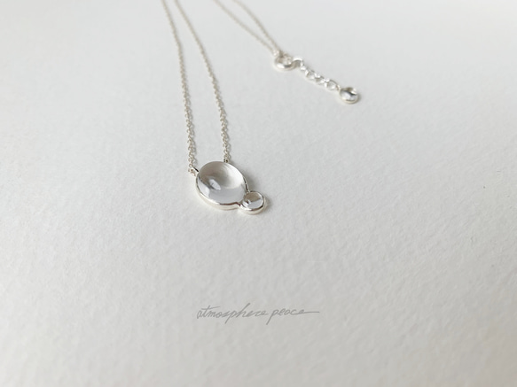 【Platinum/Quartz】Raindrop :  Necklace 第3張的照片