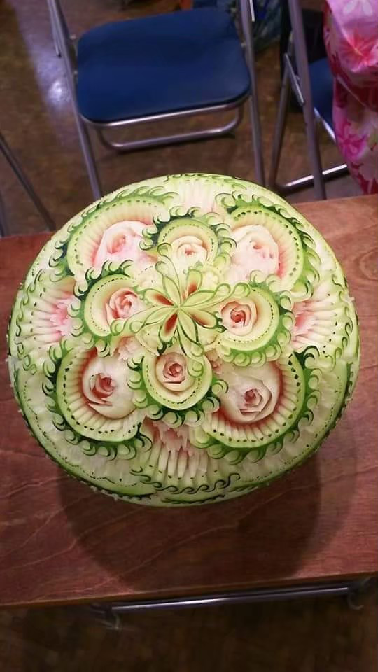 スイカ  ギフト  フルーツカービング  プレゼント