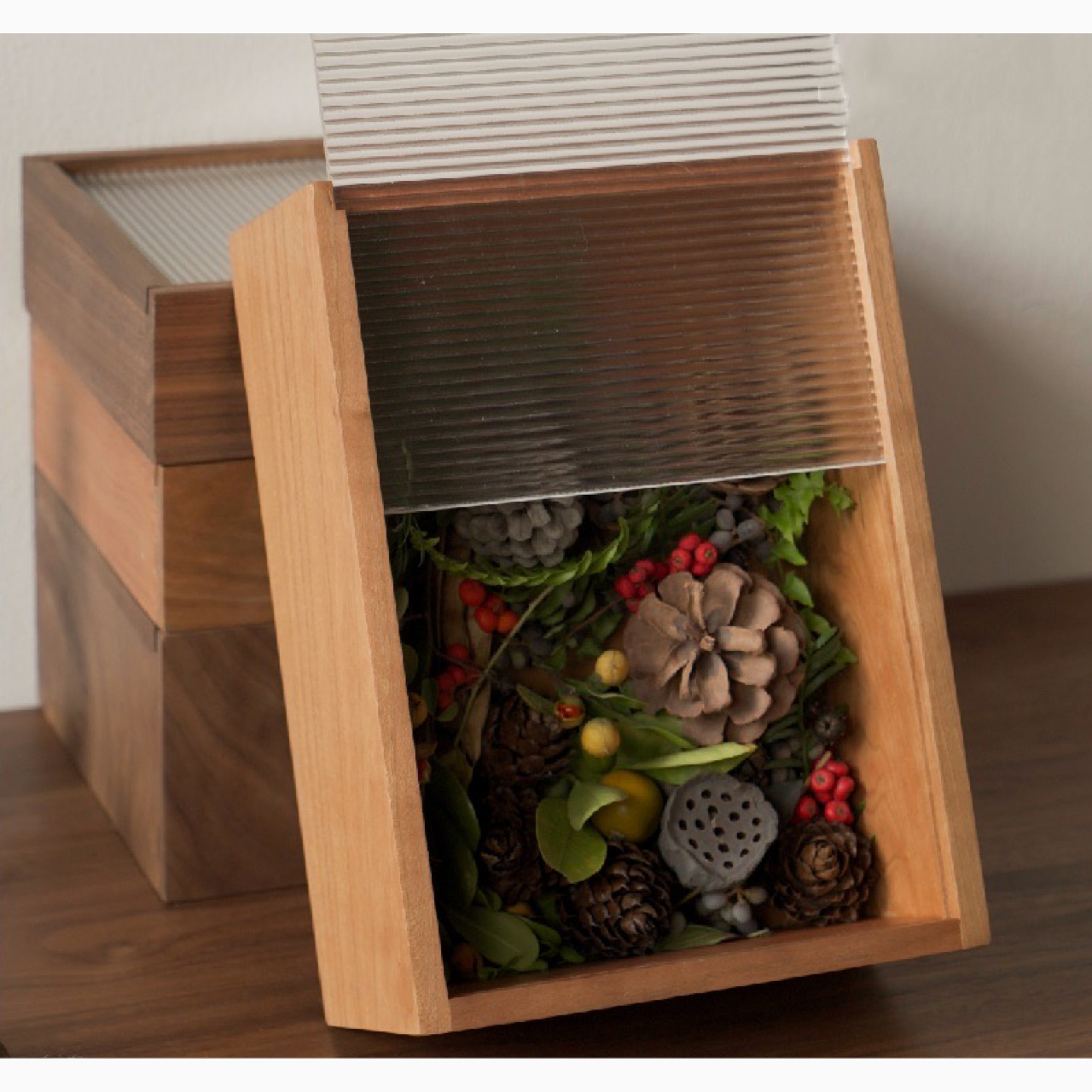 受注生産 職人手作り 収納ボックス 収納箱 卓上収納 インテリア 木製 無垢材 ギフト おうち時間 家具 LR2018