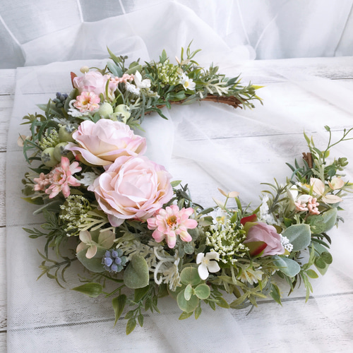 ◯専用ページです◯アーティフィシャルフラワーリース アーティフィシャルフラワー リース 22センチ リース Fleur de E