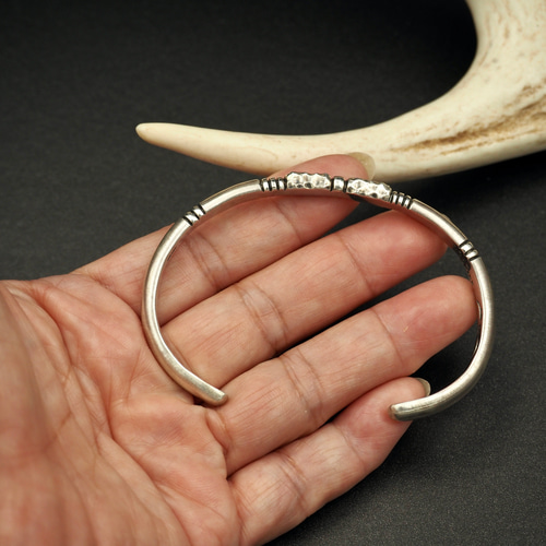 CB-03 Solid Will シルバーバングル 1点物 オリジナル ハンドメイド  