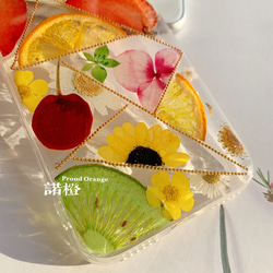 本物のフルーツ 花 カラフル 層 フラワー ドライフルーツ スマホケース 9枚目の画像