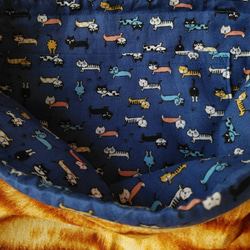 トラ猫さんの巾着ハンドバッグ（春夏バージョン） 8枚目の画像