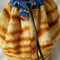 トラ猫さんの巾着ハンドバッグ（春夏バージョン） 6枚目の画像