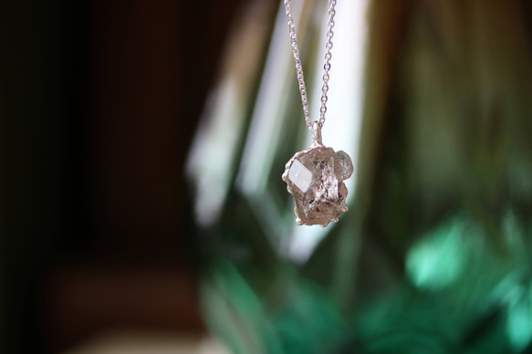 Herkimer Diamond Mother and Child Necklace 6枚目の画像