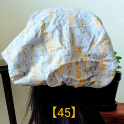 【45】医療帽子　ケア帽子　バンダナキャップ　室内帽子　治療帽子〈水色　サックスブルー〉#新作2024 3枚目の画像