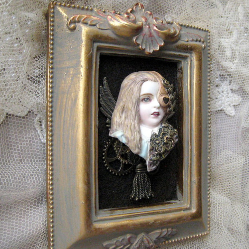 不思議の国の蒸気部屋~ アリス 立体画 額装仕様 不思議の国のアリス