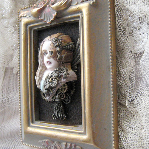 不思議の国の蒸気部屋~ アリス 立体画 額装仕様 不思議の国のアリス