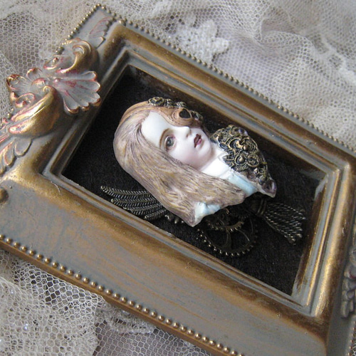 不思議の国の蒸気部屋~ アリス 立体画 額装仕様 不思議の国のアリス