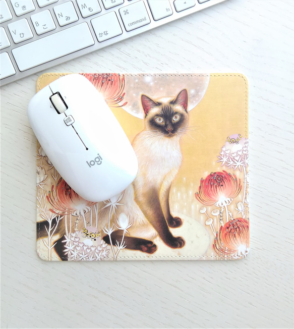 猫のマウスパッド　/　シャム　タイ　月世界 3枚目の画像