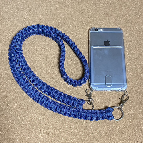 パラコード スマホショルダーストラップ ネックストラップ 幅広タイプ
