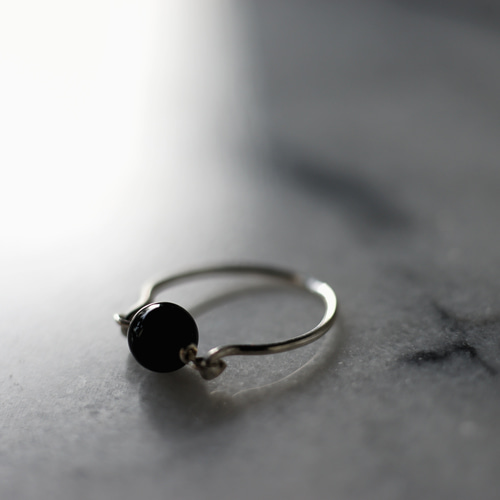 再販18】SV925*モリオンの守護リング 天然黒水晶 天然色 スターリング