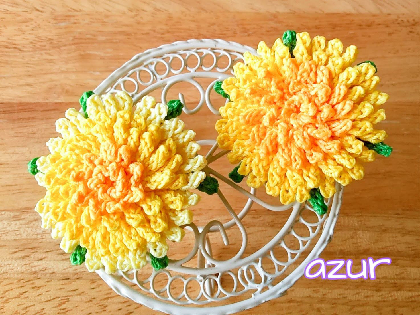 たんぽぽ1輪のコサージュ コサージュ azur 通販｜Creema(クリーマ 