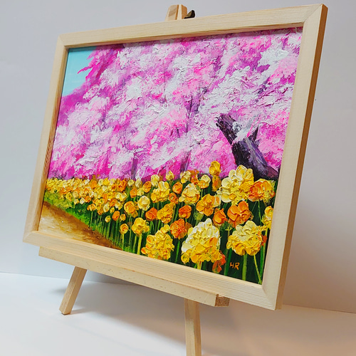 絵画 油絵 菜の花ボックス
